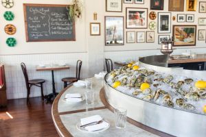 A bistro-style oyster bar